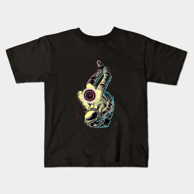 Space Enlightenment Kids T-Shirt by angoes25